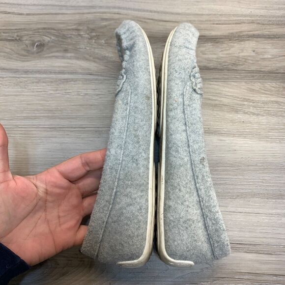 Lucky Brand Abeeku Slip On Moccasins Womens Sz 8M 38 Gray Textile Horsebit Flat - Picture 2 of 9